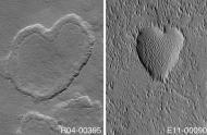 Des cœurs sur Mars © Photo : NASA/JPL/MSSS