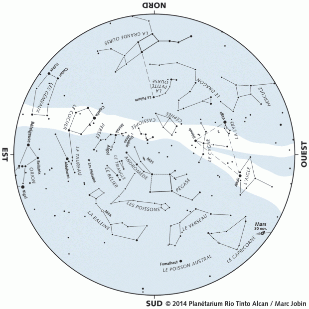 Ciel du mois - carte novembre 2014