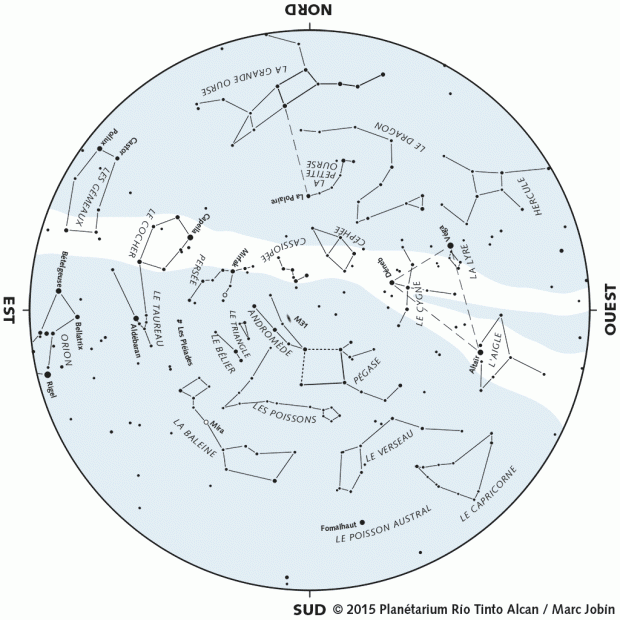 Ciel du mois - carte novembre 2015